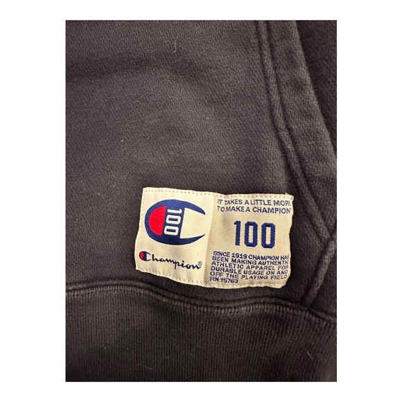 Champion Pullover Hoodie – XL (Navy with Red Metallic Detail) - Picture 3 of 6